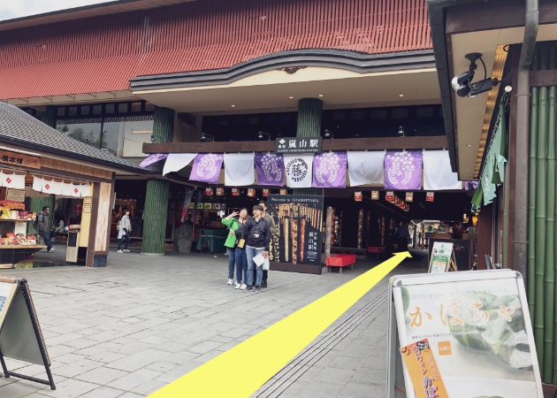 京都着物レンタル京越 嵐山店への道のり