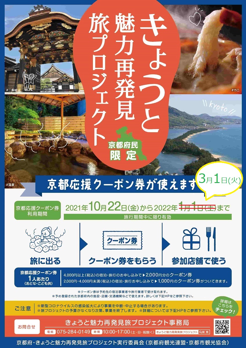 京都応援クーポンポスター