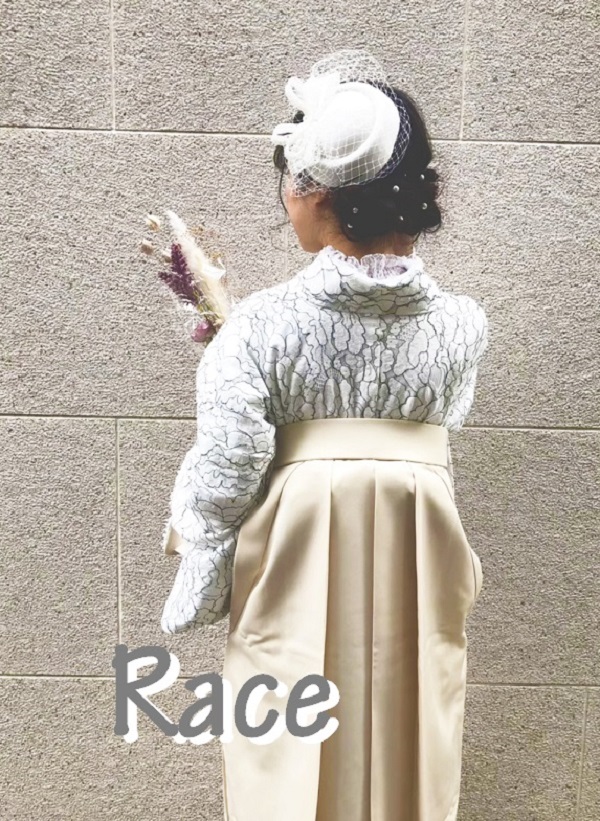 袴×レース着物