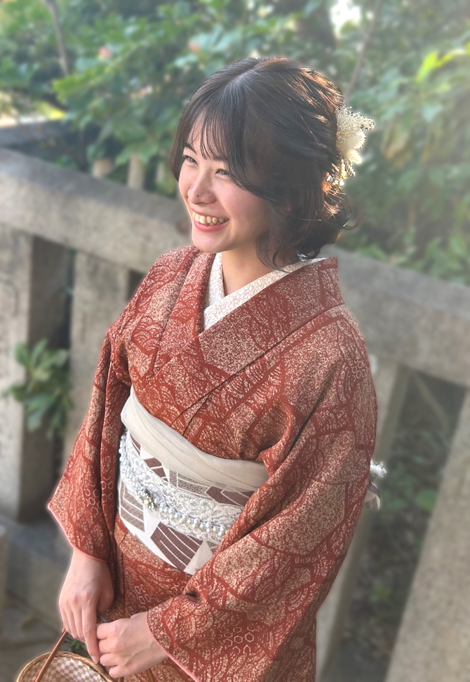 朱赤 長襦袢 正絹 アンティーク 薦めよ 