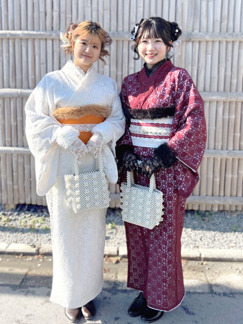 レース着物xブーツ