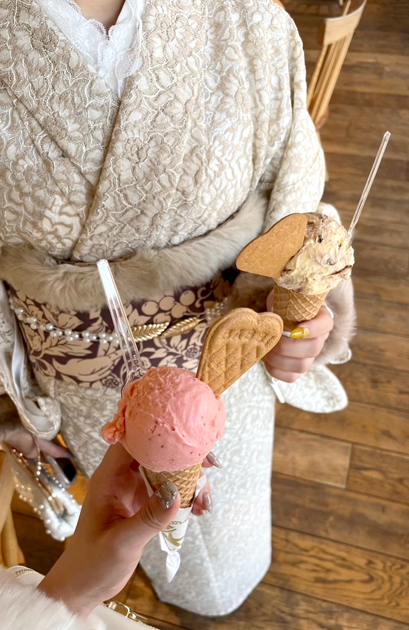 レース着物　アイス