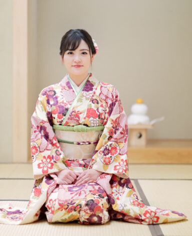 着物で正座