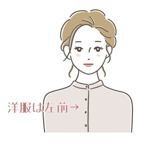 洋服は左前
