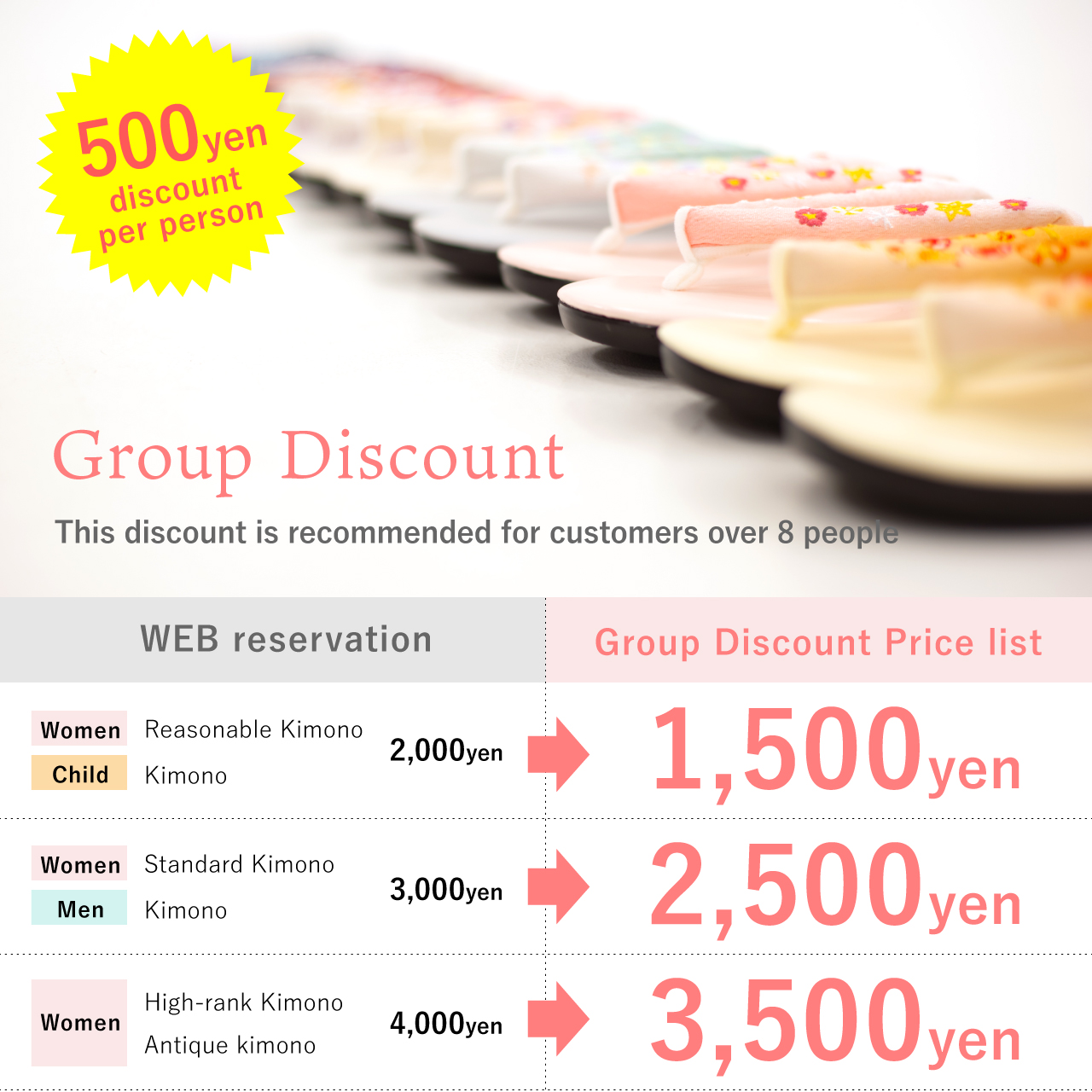 Group Discount Kimono rental