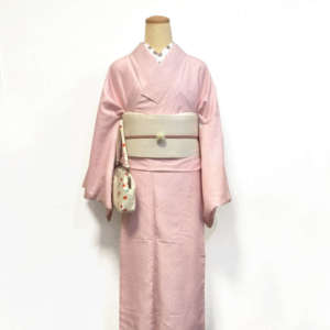 桜色着物コーデ